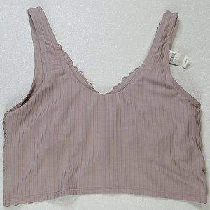 NWT, Aerie Ribbed Firework Lace Longline Bralette, XL